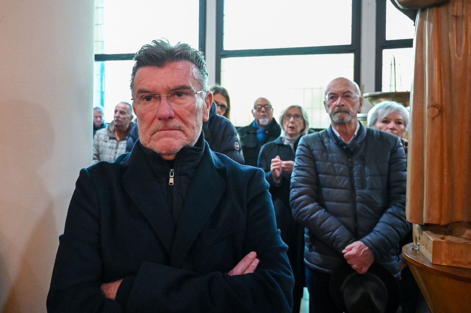 VARESE FUNERALI DI CARLO LUCCHINA CHIESA SAN CARLO BORROMEO NELLA FOTO CARCANO