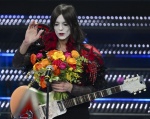 Italian singer Lucio Corsi performs on stage at the Ariston theatre during the 75th edition of the Sanremo Italian Song Festival, in Sanremo, Italy, 15 February 2025. The music festival will run from 11 to 15 February 2025. ANSA/ETTORE FERRARI
