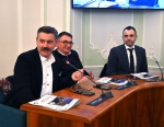 VARESE. PRESENTAZIONE 33° RALLY DEI LAGHI, VILLA RECALCATI NELLA FOTO DA SX FABIO DE AMBROSI, SINDACO MONTEGRINO, RENZO STOCCO, SINDACO GRANTOLA E IVAN VARGIU SINDACO MACCAGNO