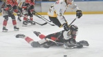 VARESE. HOCKEY IHL. SEMIFINALE CAMPIONATO GARA 2. HCMV VARESE-KALTERN CALDARO EISHOCKEY NELLA FOTO TILARO