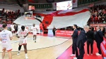 VARESE. BASKET LBA. OPENJOBMETIS VARESE-GIVOVA SCAFATI NELLA FOTO BANDIERONE CURVA