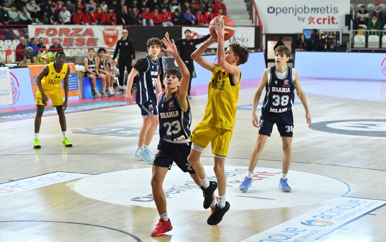 VARESE BASKET TORNEO GARBOSI 2025 FINALI UNDER 14 E PREMIAZIONI - PALAZZETTO ITELYUM ARENA NELLA FOTO FINALE UNDER 14 VARESE BASKETBALL VS. URANIA MILANO