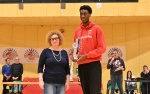 MALNATE. FINALE E PREMIAZIONI TORNEO GIOVANI LEGGENDE 2025 E MEMORIAL SANDRO GALLEANI NELLA FOTO MVP TROFEO FRANCO ZANETTI A RONNY EWANKE
