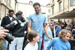 VARESE. FESTA OPENJOBMETIS PALLACANESTRO VARESE AL CAFFEÕ BROLETTO NELLA FOTO AKOBUNDU