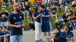 VARESE MAXISCHERMO A VILLA RECALCATI PER LA FINALE DI CHAMPIONS LEAGUE 2025 INTER VS. PSG NELLA FOTO