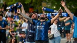 VARESE MAXISCHERMO A VILLA RECALCATI PER LA FINALE DI CHAMPIONS LEAGUE 2025 INTER VS. PSG NELLA FOTO