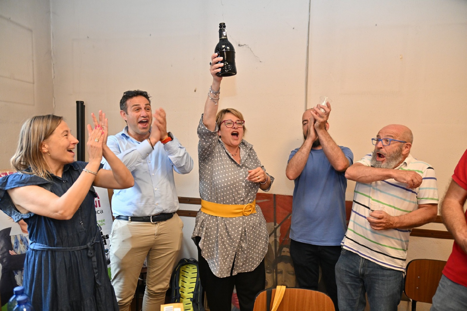 SARONNO BALLOTTAGGIO AZZI PAGANI ELEZIONI 2025 NELLA FOTO SEDE PD ILARIA PAGANI NUOVO SINDACO