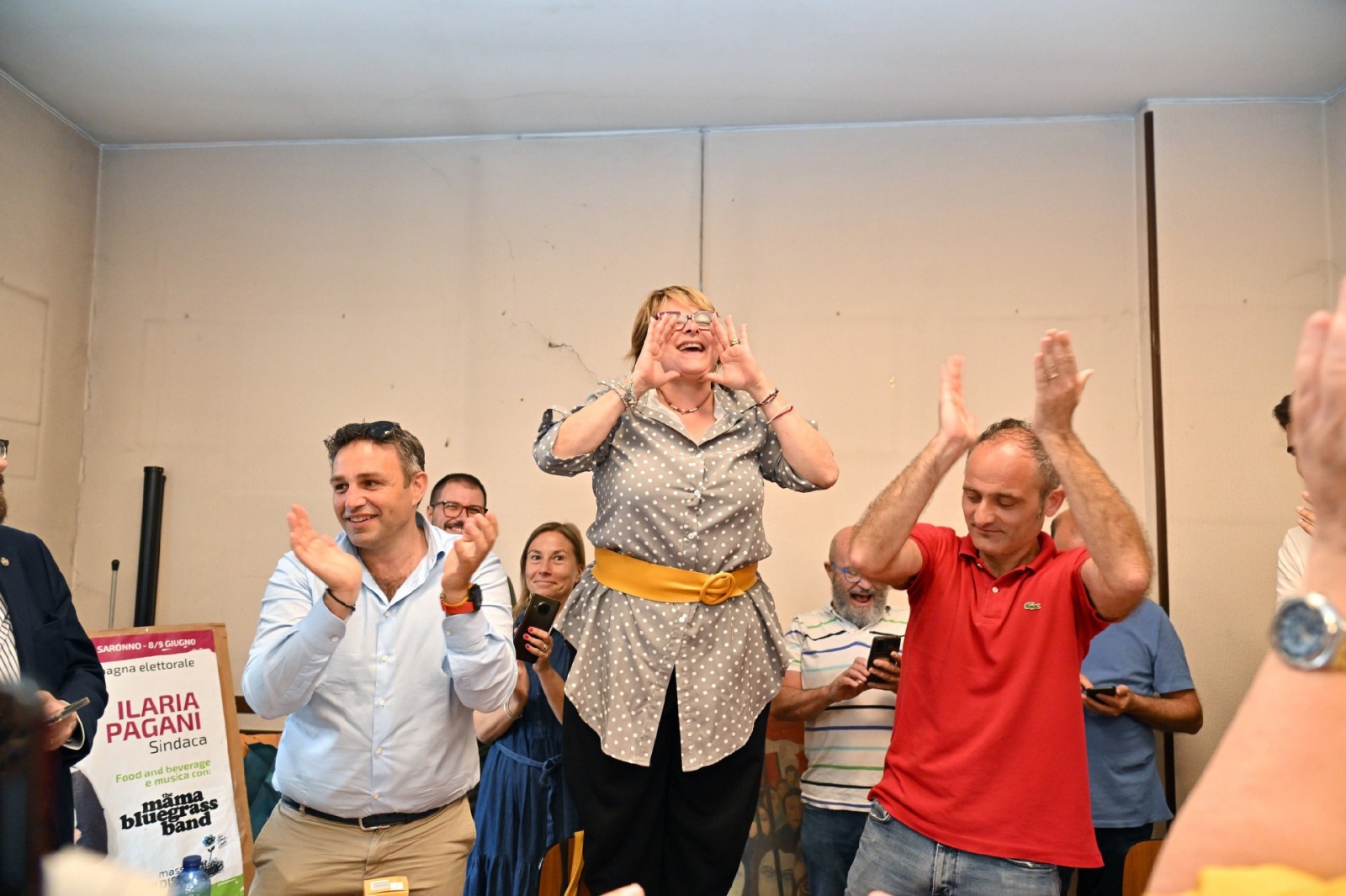 SARONNO BALLOTTAGGIO AZZI PAGANI ELEZIONI 2025 NELLA FOTO SEDE PD ILARIA PAGANI NUOVO SINDACO