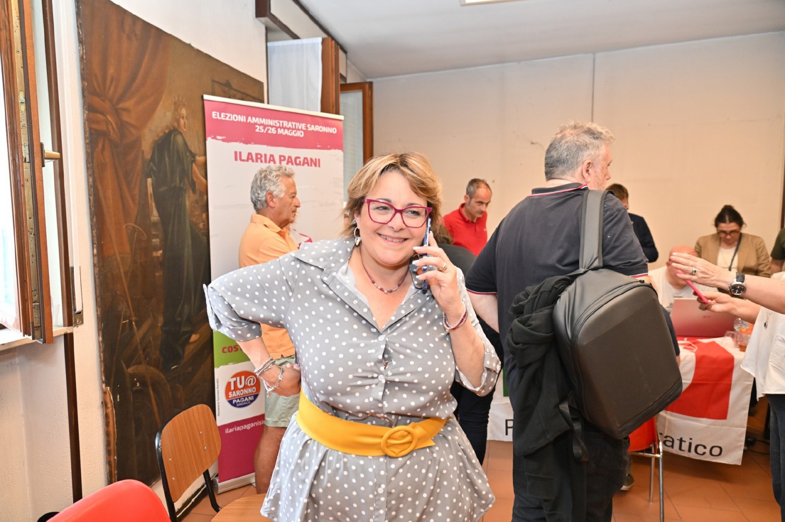 SARONNO BALLOTTAGGIO AZZI PAGANI ELEZIONI 2025 NELLA FOTO SEDE PD ILARIA PAGANI