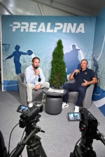 VARESE. DIRETTA DALLO STAND PREALPINA IN FIERA. LUCA BROGGINI INTERVISTA GIOVANNI CALABRESE. FOTO ANCHE CON SIGNORA DANIELA BRAMATI FERRARIO