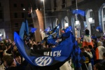 VARESE. FESTEGGIAMENTI TIFOSI INTER IN PIAZZA MONTE GRAPPA