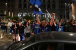 VARESE. FESTEGGIAMENTI TIFOSI INTER IN PIAZZA MONTE GRAPPA
