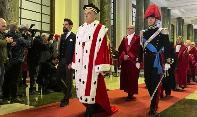 L’arrivo del presidente della Corte d’Appello di Milano Giuseppe Ondei
