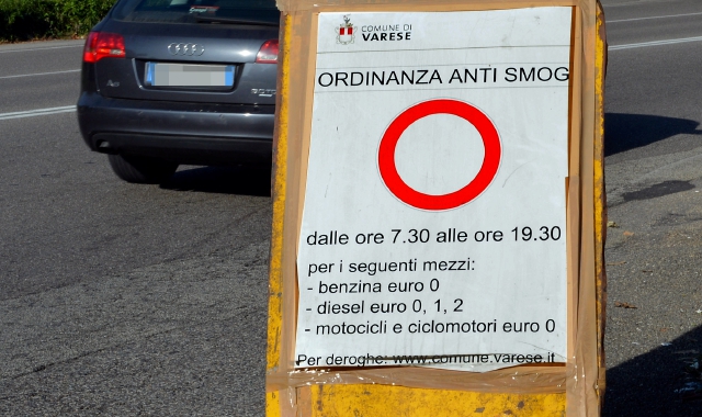 L’ultimo provvedimento antismog sul traffico a Varese risale a 10 anni fa