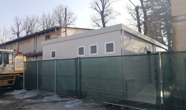 La nuova area del dormitorio per senza tetto Franco Mazzucchelli (Foto Redazione)