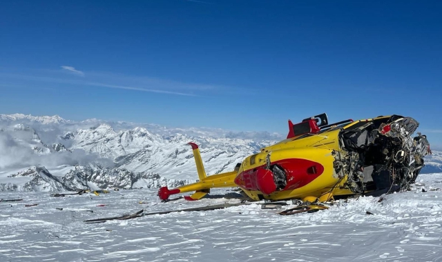Elicottero caduto sul Monte Rosa, alpinista salvato dopo l'incidente