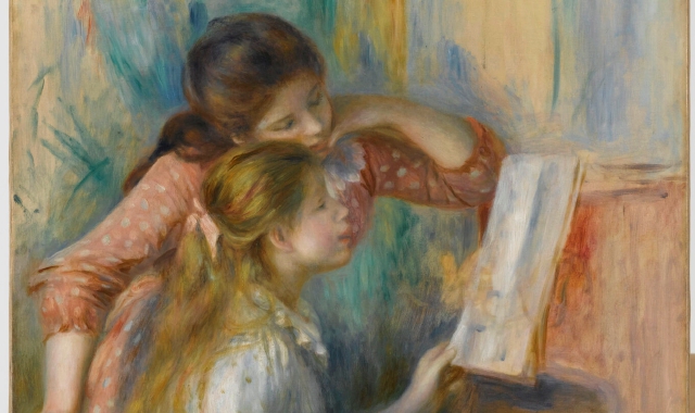  «Jeunes filles au piano» (Musée de l’Orangerie, ParigiDigital Image 2023, ©Rmn Grand Palais/Dist. Photo Scala, Florence) di Auguste Renoir 