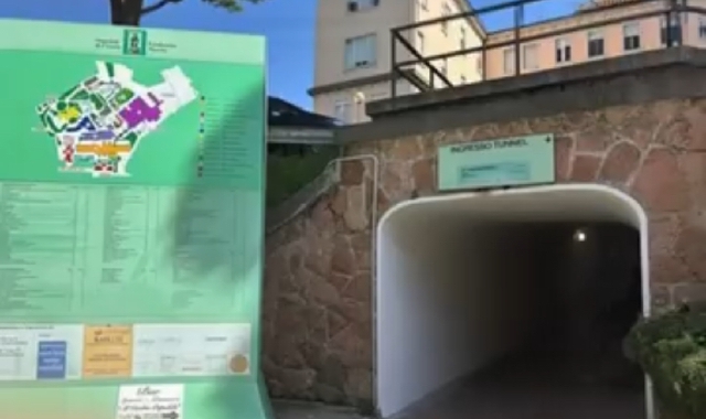 Il tunnel dell’ospedale di Varese (Foto Redazione)