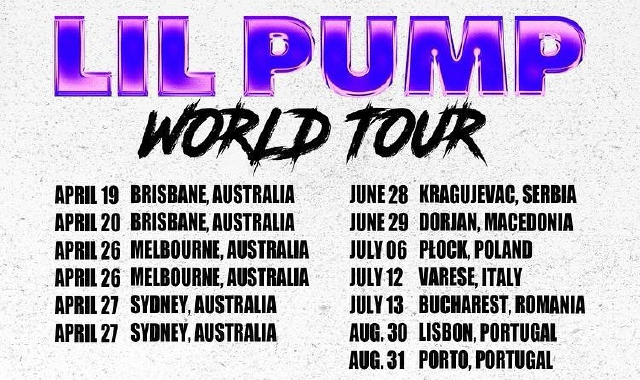 Le date del tour mondiale di Lil Pump