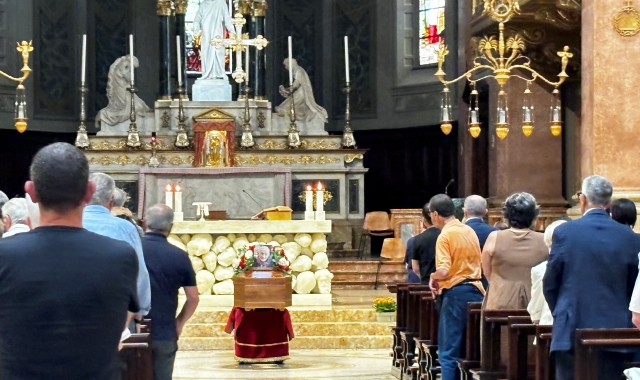 I funerali di Aurelio Pastorelli nella basilica di Santa Maria Assunta a Gallarate