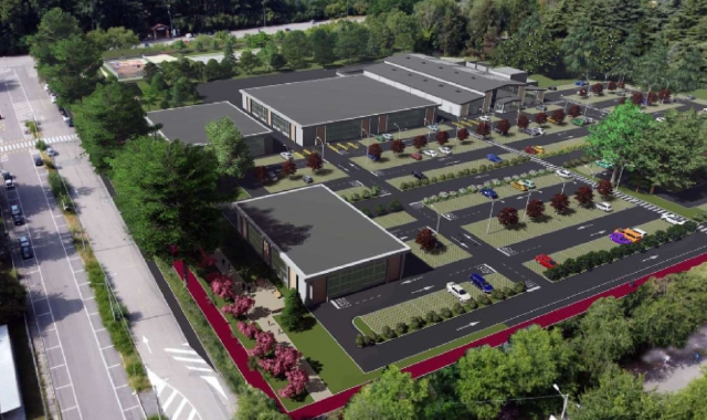 Il rendering del progetto di riqualificazione dell’ex Mostra del Tessile