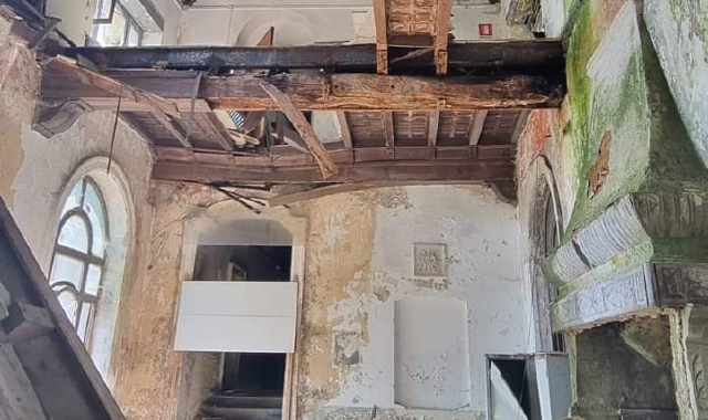 L’interno di Villa Cavallini a Lesa