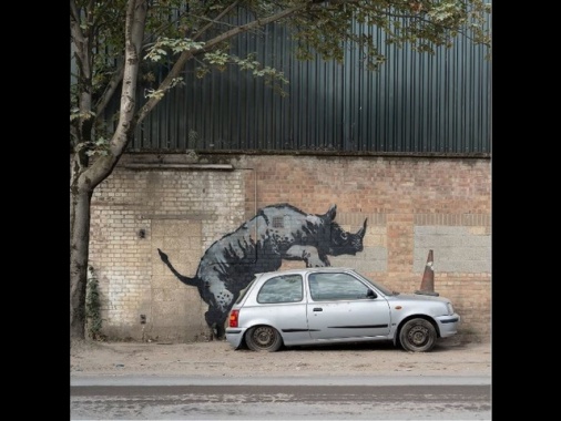 Banksy, nello zoo l'ottavo giorno è del rinoceronte