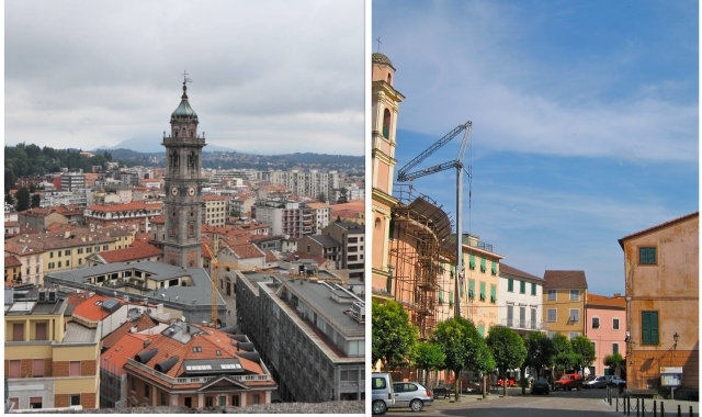Il centro di Varese e quello di Varese Ligure