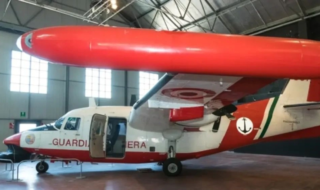 Il Piaggio 166 DL3 della Guardia Costiera in mostra a Volandia (foto Facebook)
