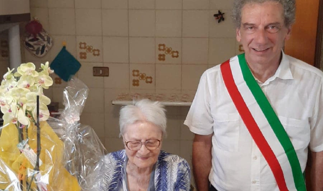 Anna Puricelli con il sindaco Alessandro Ferrazzi