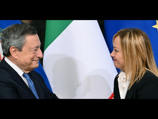 Draghi a palazzo Chigi per incontrare Meloni