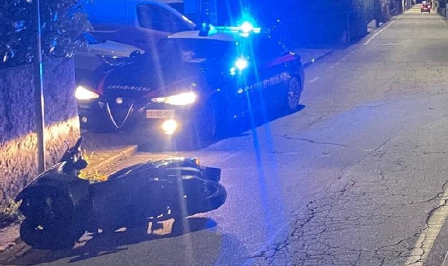 La moto che ha provocato l’incidente