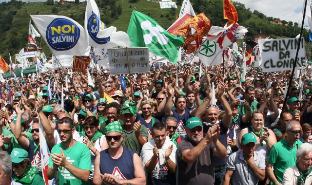 A Pontida per l’«arringa» di Salvini