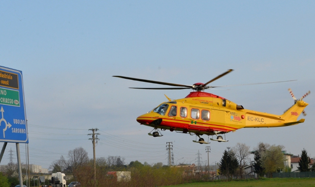 Elisoccorso in volo (foto archivio)
