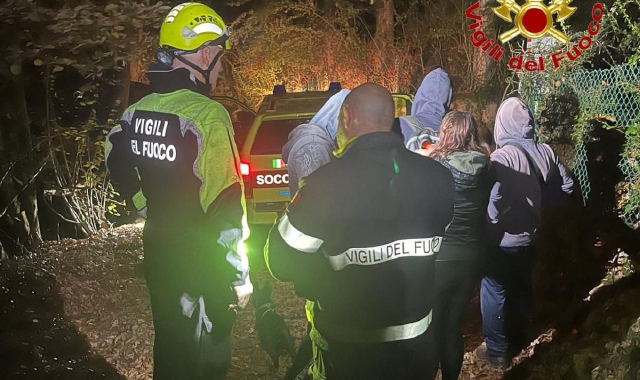L’intervento dei Vigili del fuoco a Brinzio (foto Vigili del fuoco)