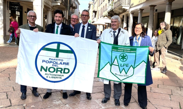 Il Partito Popolare del Nord in corso Matteotti (foto Blitz)