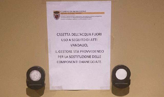 Vandali alla casetta dell'acqua, rabbia a Morazzone