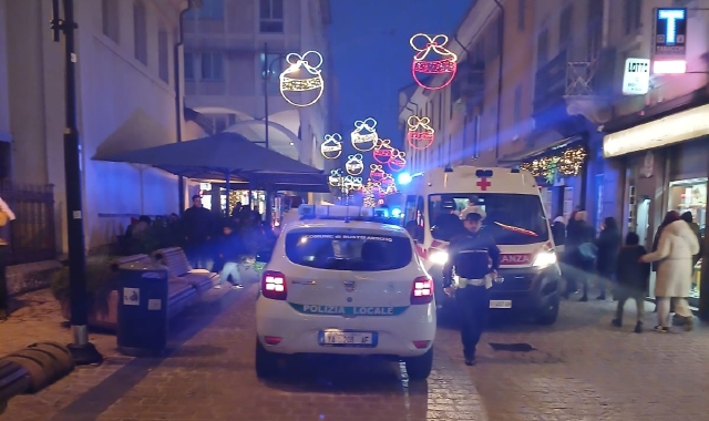 I soccorsi in via Milano a Busto Arsizio