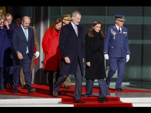 I reali di Spagna arrivati a Roma per visita di Stato