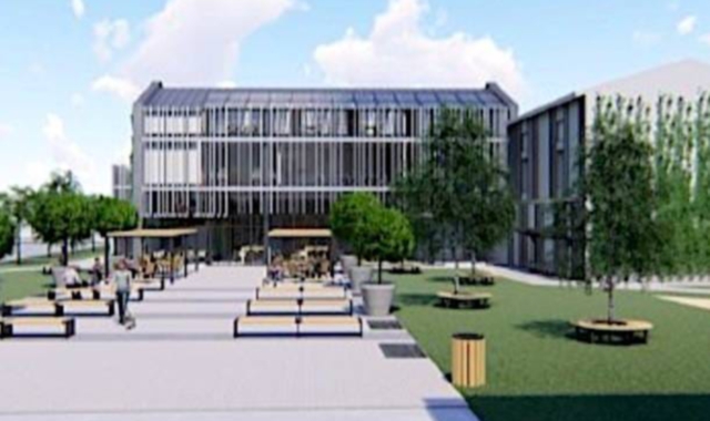 Il rendering del nuovo Polo civico di Malnate