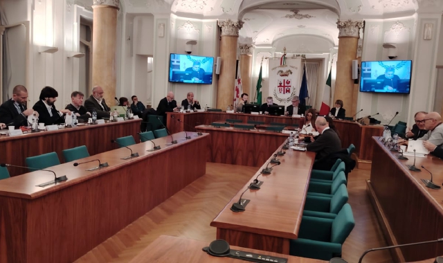 La sala del Consiglio di Villa Recalcati