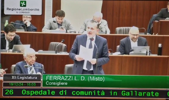 Luca Ferrazzi durante il suo intervento in Consiglio regionale