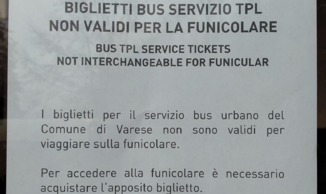 L’avviso che comunica il cambio di tariffa