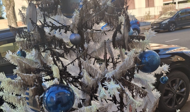L’albero di Natale della Pro Patria bruciacchiato
