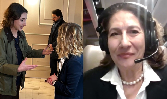 Cecilia Sala con Giorgia Meloni a Ciampino e Farian Sabahi in collegamento con il Tg1