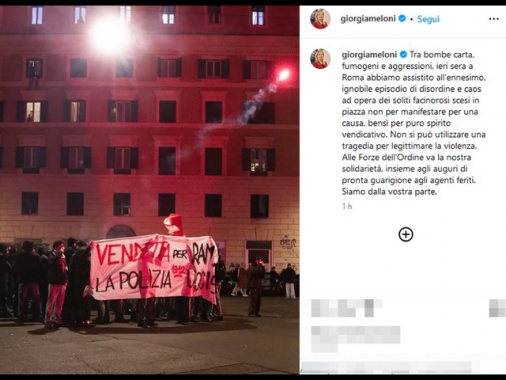 Ramy: Meloni, a Roma ignobile episodio di disordine e caos