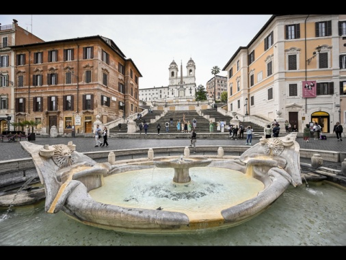 Roma-Eintracht, barriere a piazza di Spagna per ultras