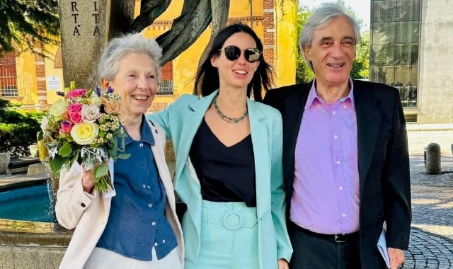 Maria Cristina Ferrazzi con la figlia Alessandra e il marito Luigino Portalupi