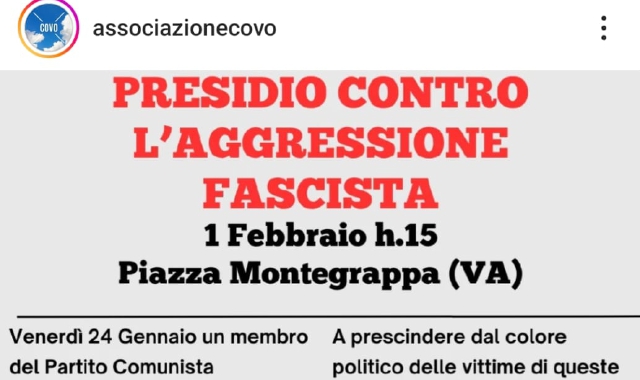 «Aggredito da due fascisti»: la denuncia e il presidio