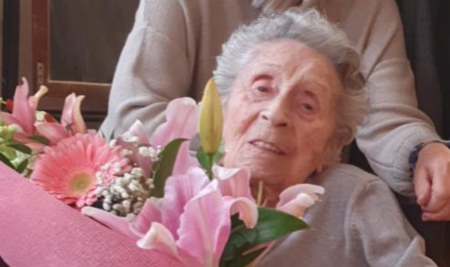 Vanda Cioletti, 101 anni, alla Pia Casa della Divina Provvidenza di Novara